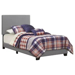 Anita Upholstered Twin Panel Bed GreyGrey