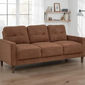 Islington II Fabric Upholstered Track Arm Sofa Rust