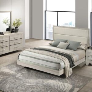 Kimberly 4-piece Queen Bedroom Set Rustic Cream