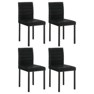 Ewan Upholstered Dining Side Chair Black (Set of 4)