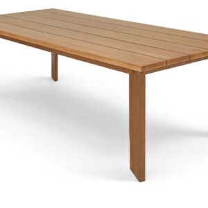 Isolde 96" Natural Teak Wood Outdoor Patio Dining Table, 1 Piece