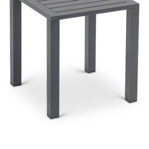 Giselle Grey Aluminum Outdoor Patio End Table, 1 Piece
