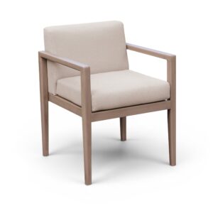 Rowan Beige Olefin Performance Fabric Outdoor Patio Dining Arm Chair, 1 Piece
