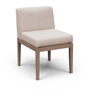Rowan Beige Olefin Performance Fabric Outdoor Patio Dining Side Chair, 1 Piece