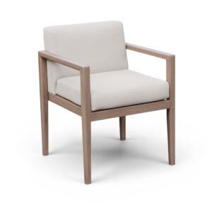 Rowan Cream Olefin Performance Fabric Outdoor Patio Dining Arm Chair, 1 Piece